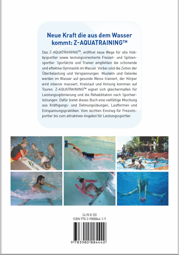 AQUATRAINING, die Pool-Position im ZVS 2015, vollständige Überarbeitung von 1992 im Rowohlt Verlag, von Margot Zeitvogel-Schönthier, Buch 8, Cover hinten.